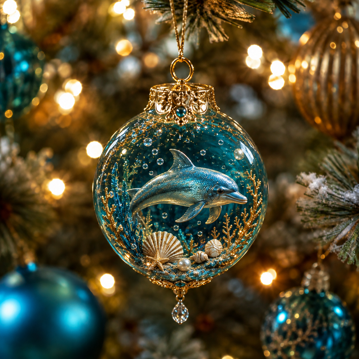 🔥Last 35pcs-✨Ocean Wonders Christmas Ornament Collection-HandPrint