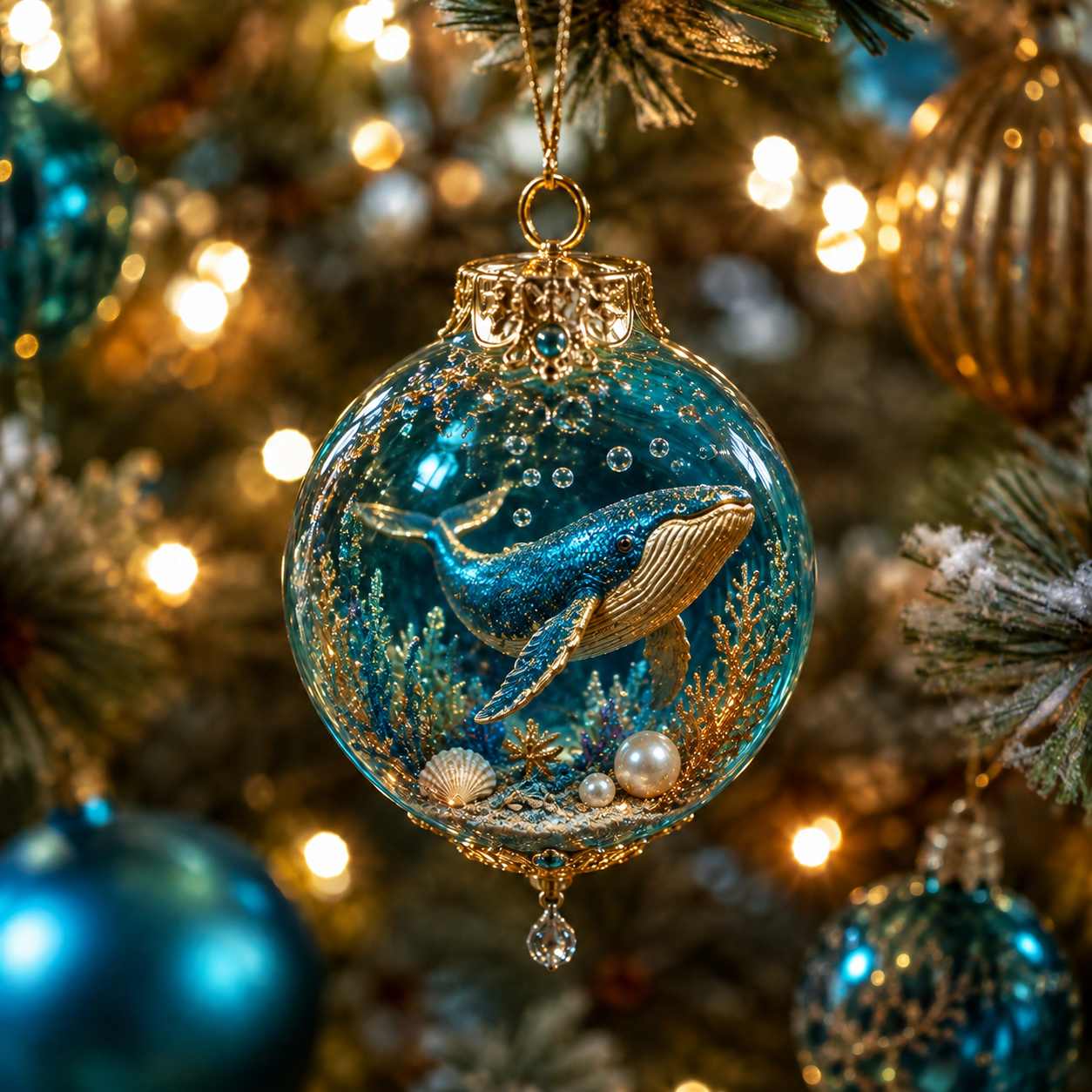 🔥Last 35pcs-✨Ocean Wonders Christmas Ornament Collection-HandPrint