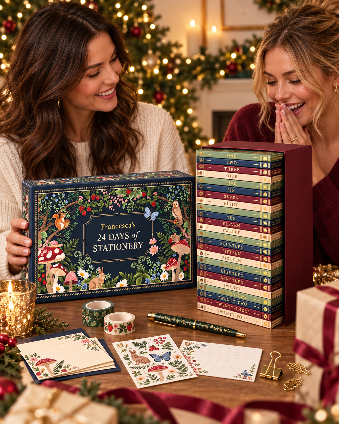 Advent Calendar 2026 Stationery Christmas Gift Set-HandPrint