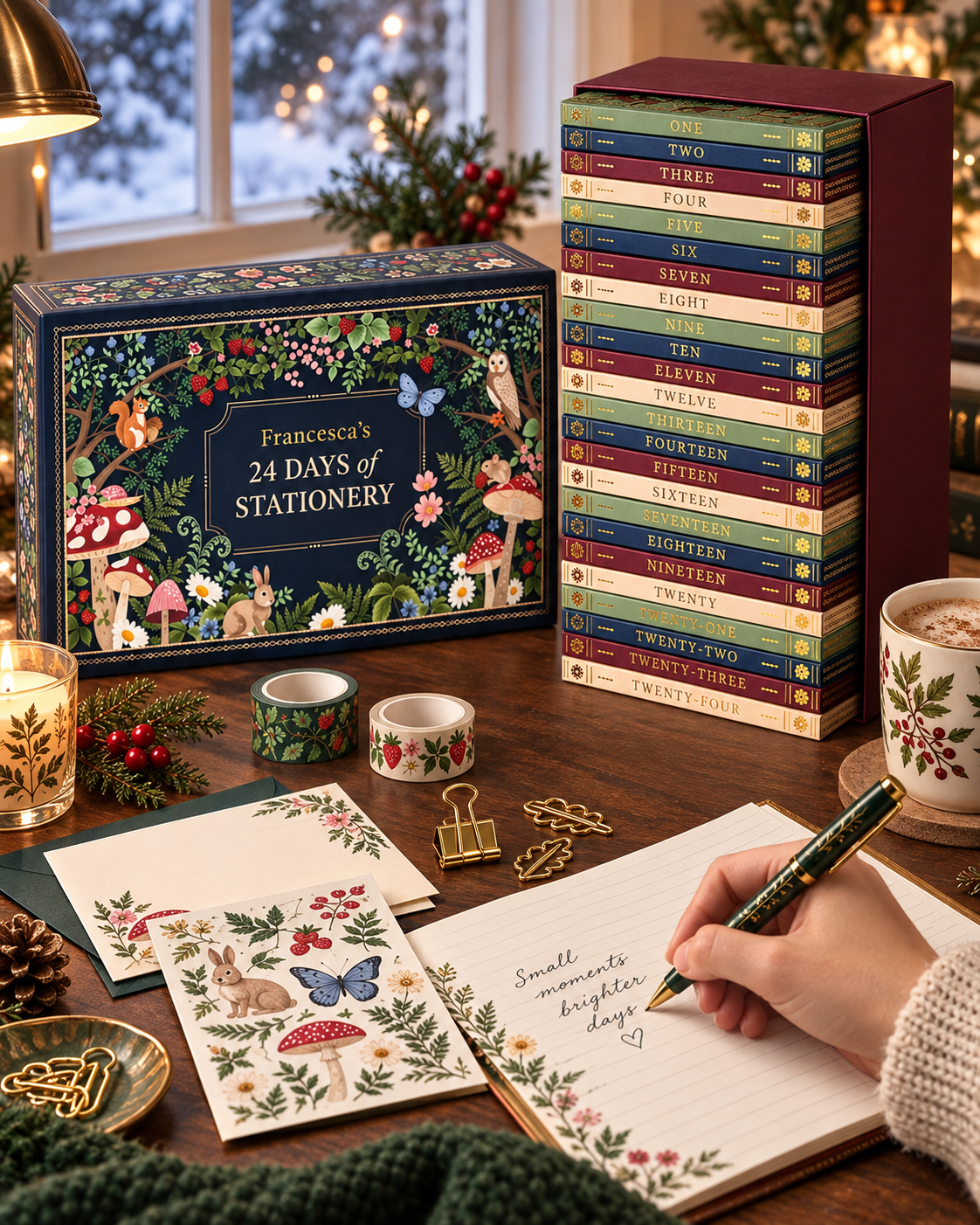 Advent Calendar 2026 Stationery Christmas Gift Set-HandPrint