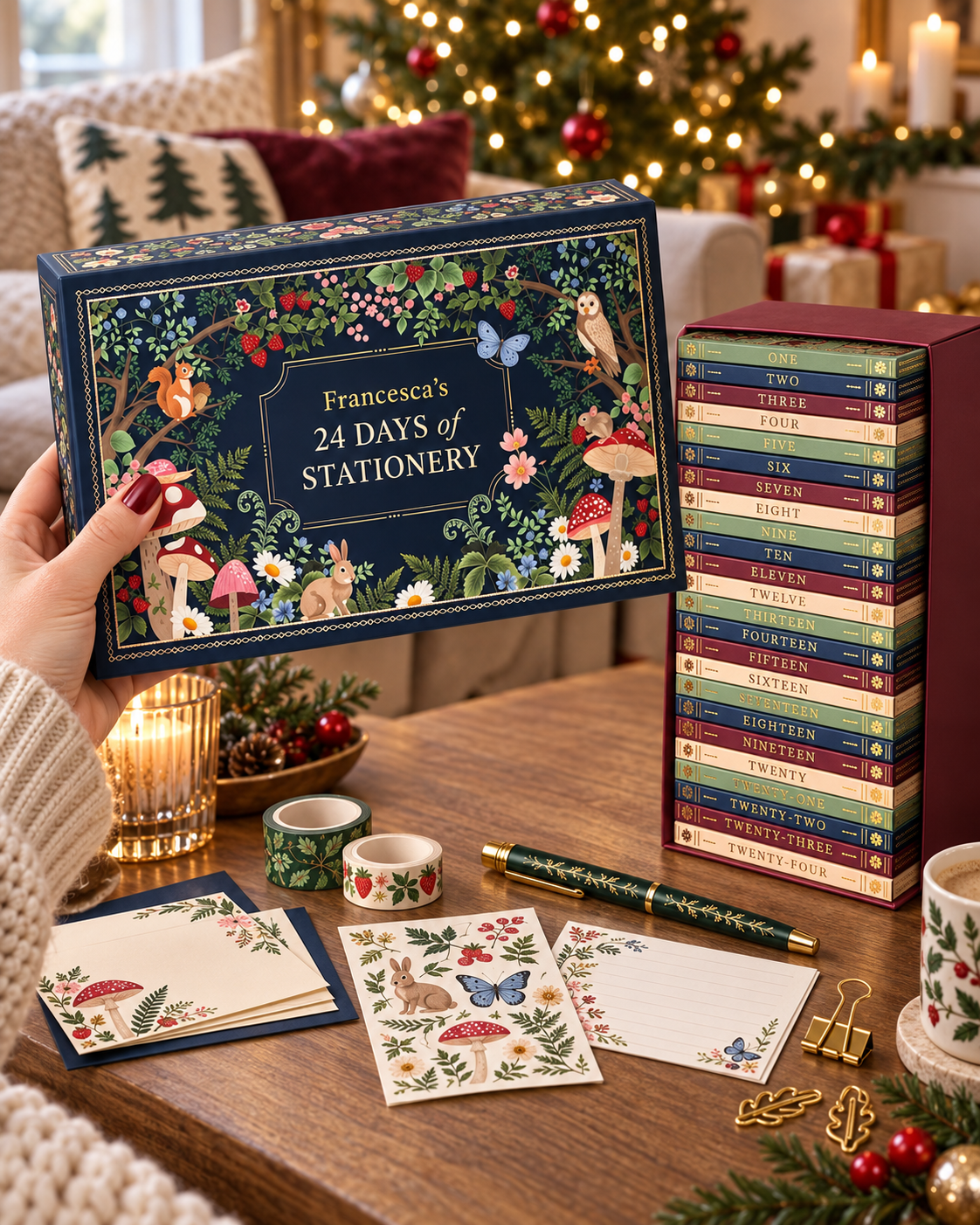 Advent Calendar 2026 Stationery Christmas Gift Set-HandPrint