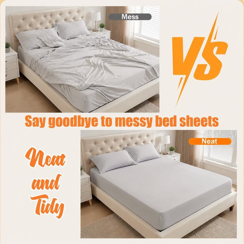 🛏️4-Pack Heavy Duty Sheet Clips Keep Bedding Perfectly In Place-HandPrint