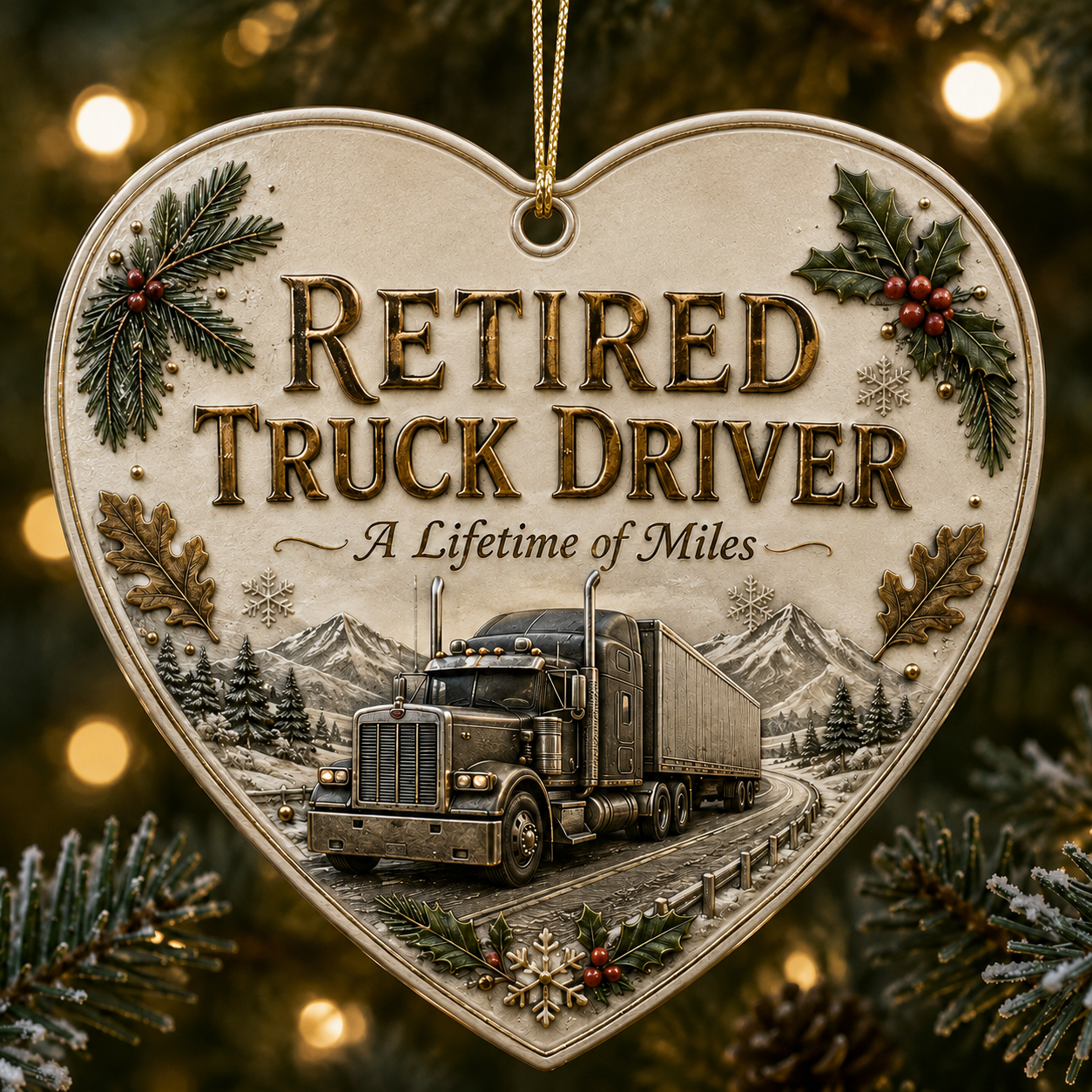 🎄 Retired Men’s Careers x Christmas Ornament-HandPrint