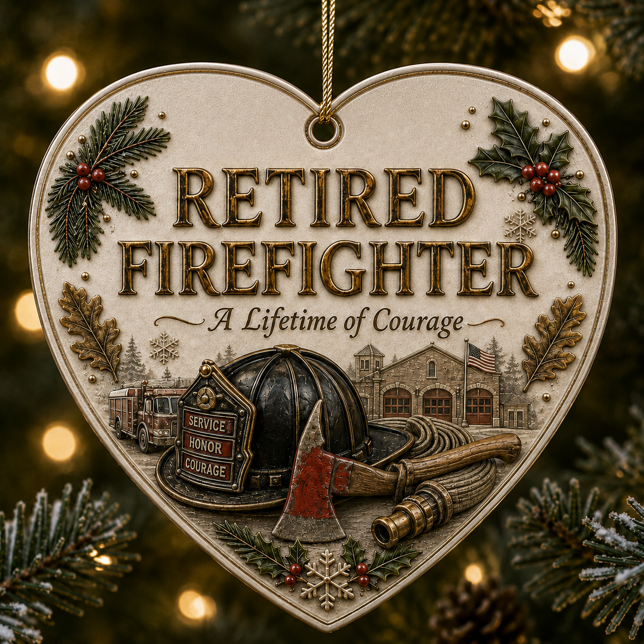 🎄 Retired Men’s Careers x Christmas Ornament-HandPrint