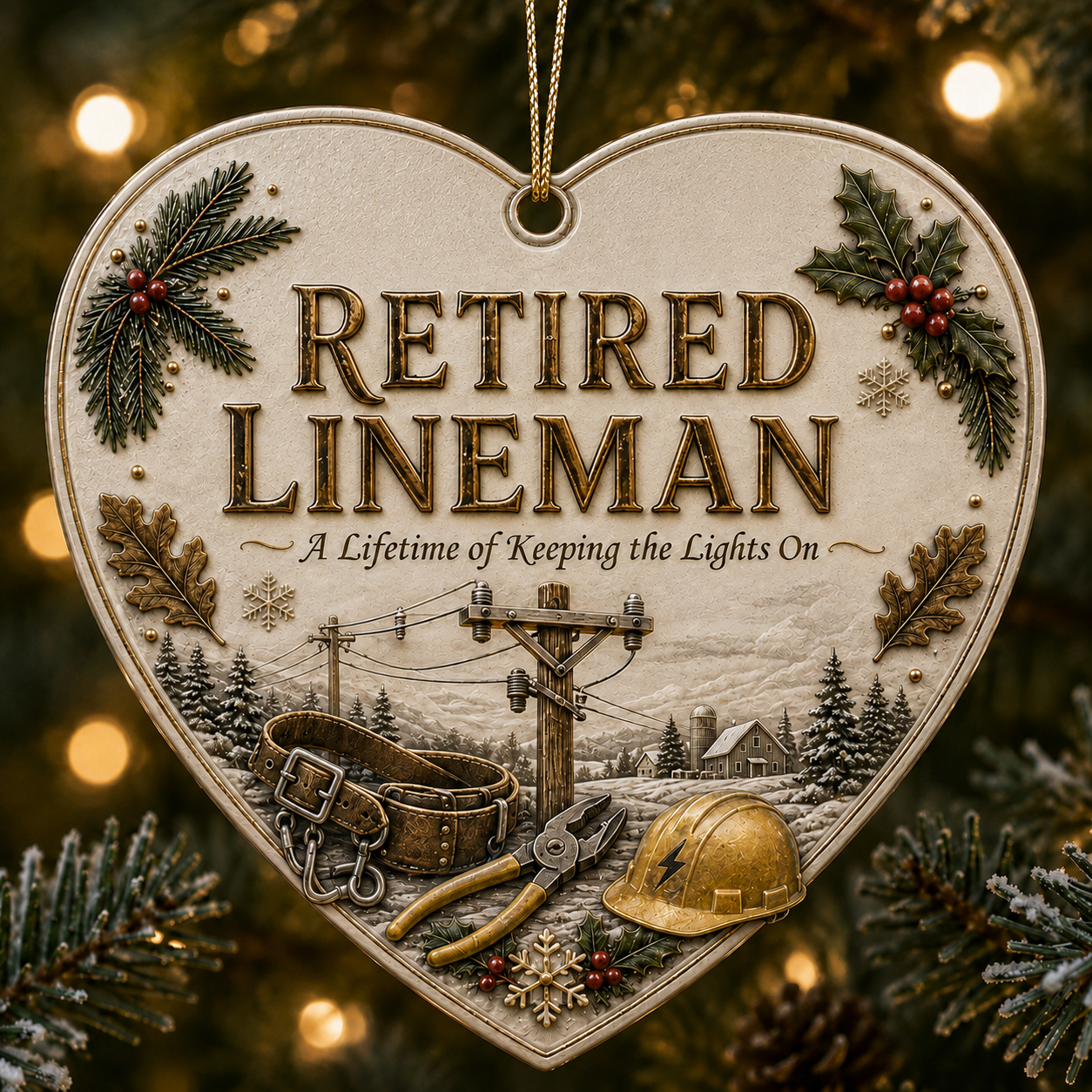 🎄 Retired Men’s Careers x Christmas Ornament-HandPrint