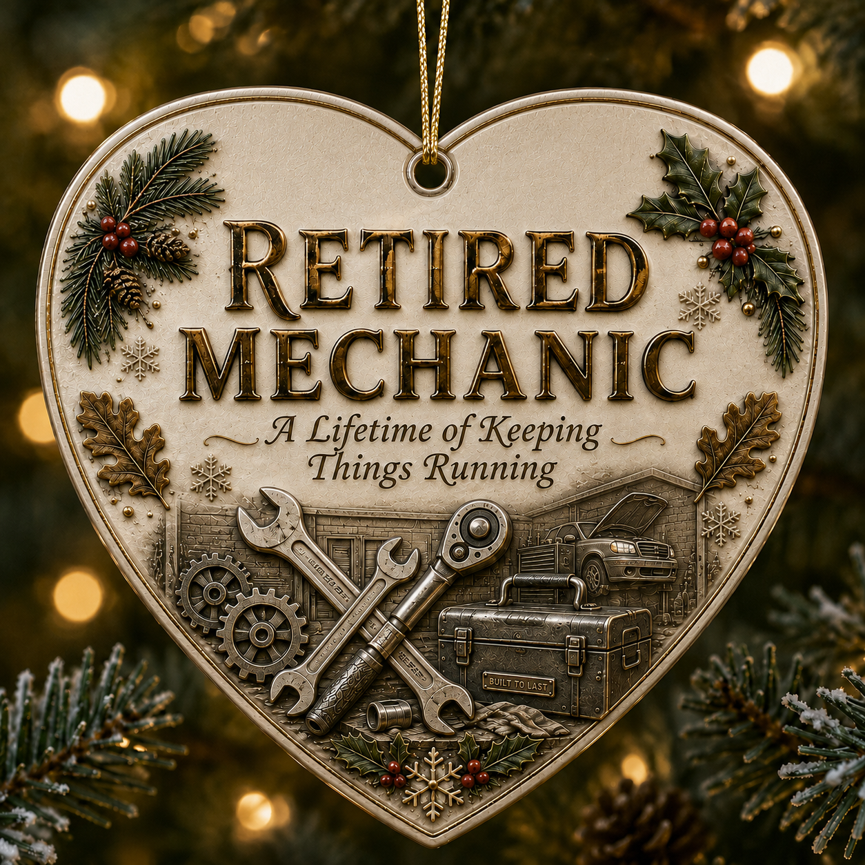 🎄 Retired Men’s Careers x Christmas Ornament-HandPrint