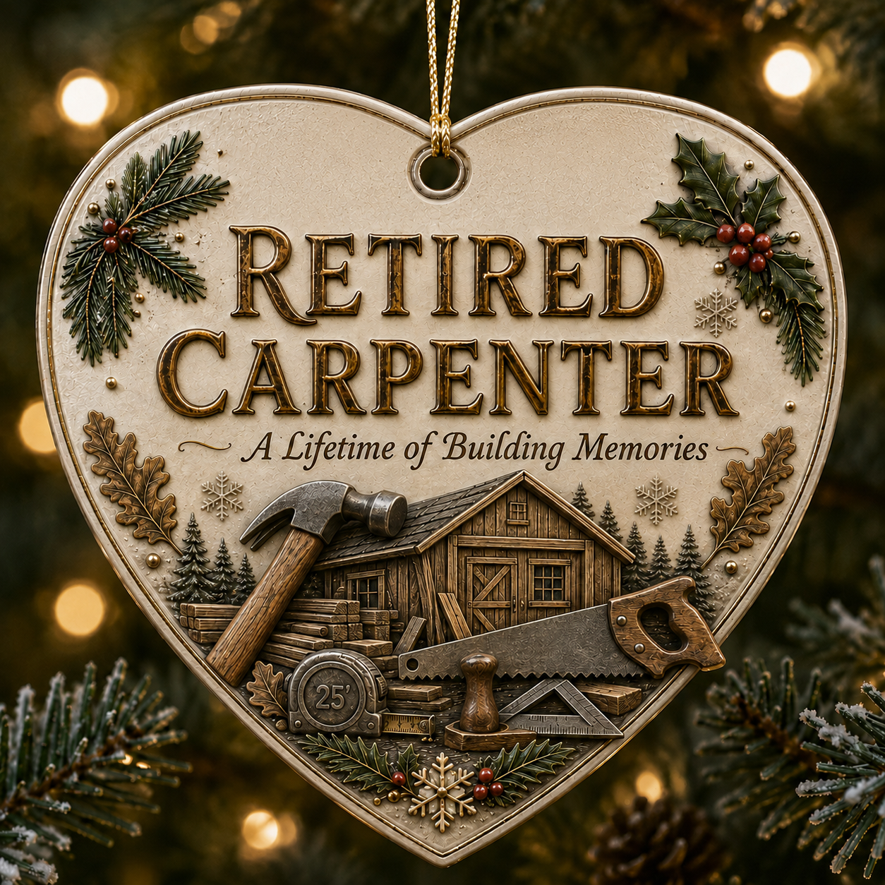 🎄 Retired Men’s Careers x Christmas Ornament-HandPrint