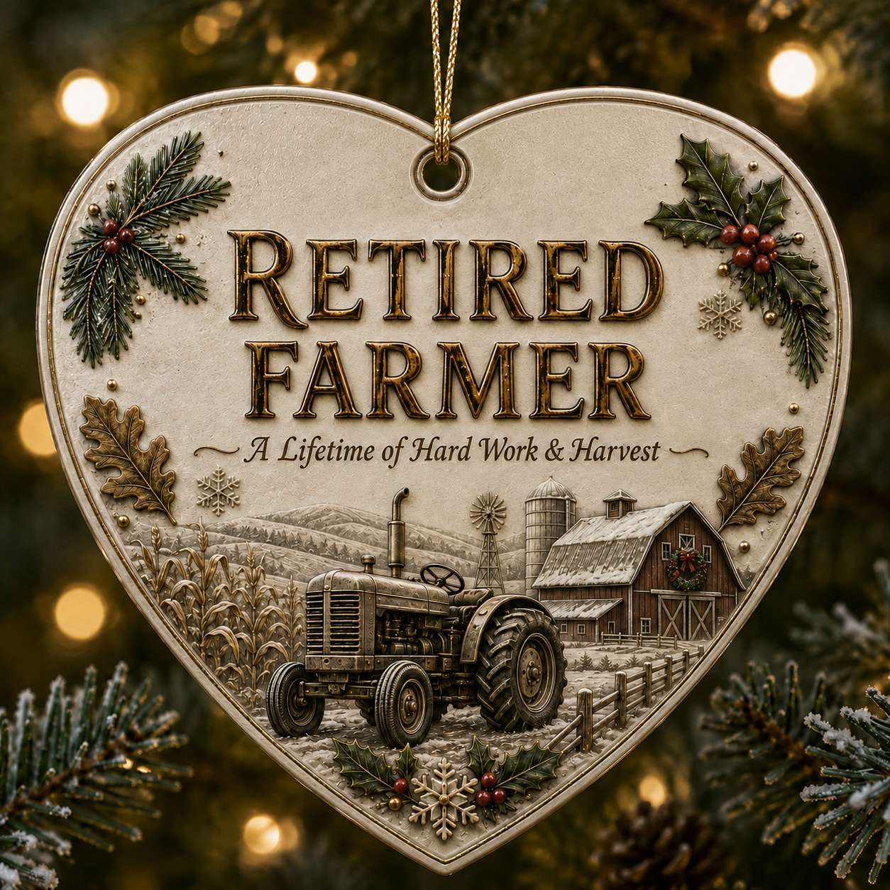🎄 Retired Men’s Careers x Christmas Ornament-HandPrint