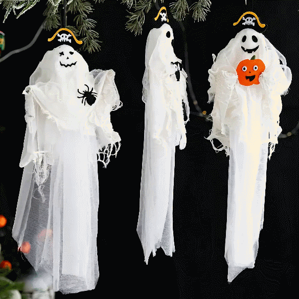 Spooky Halloween ghost witch pirate hanging decoration-HandPrint