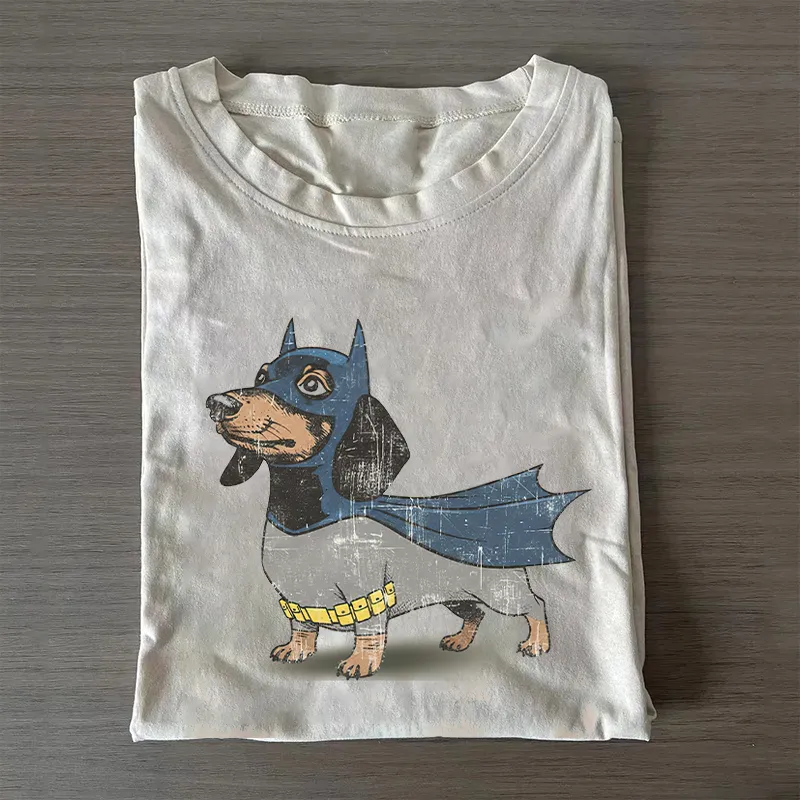 Dachshund Superhero T-shirt-NaturexCraft