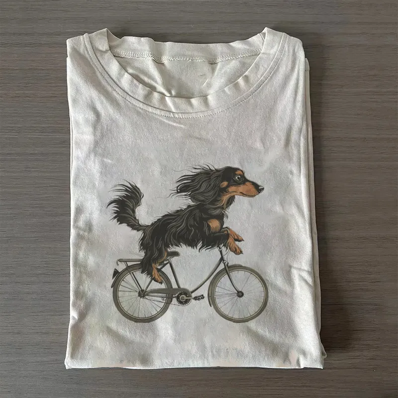 Long Haired Dachshund T-shirt-NaturexCraft