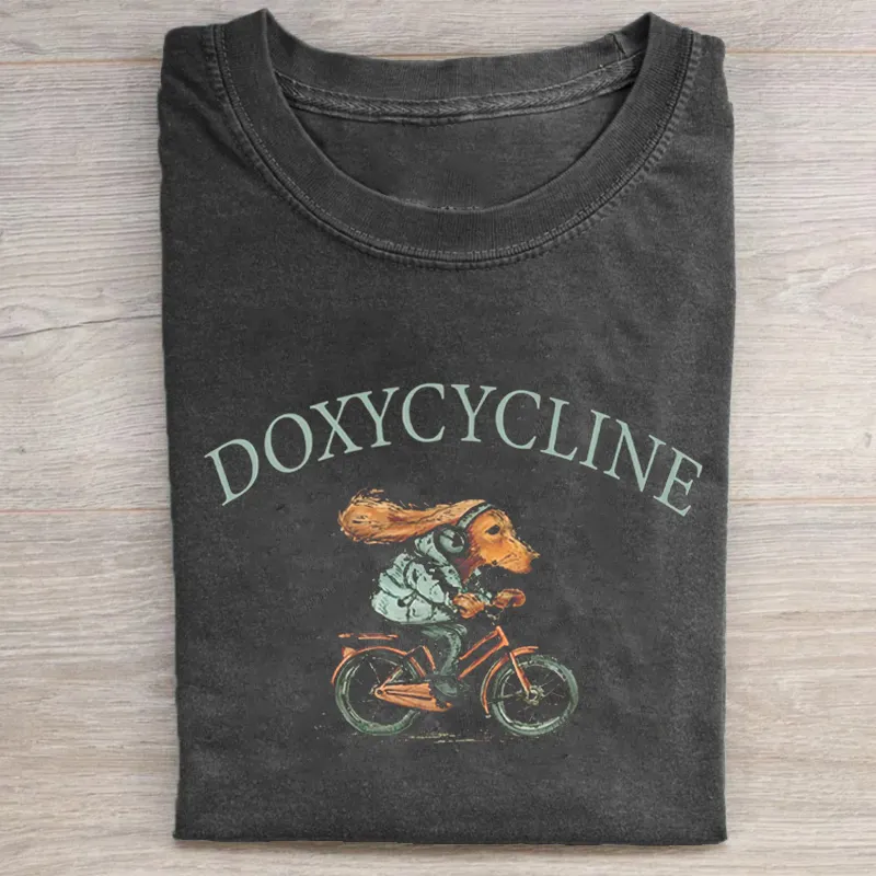 Dachshund Cycling T-shirt-NaturexCraft