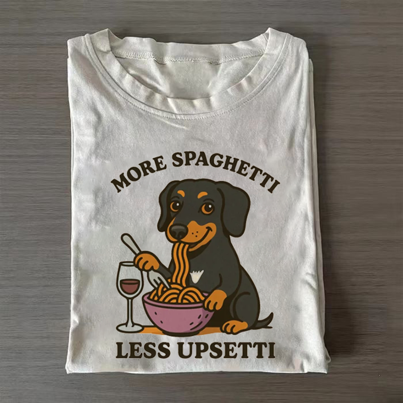 Dachshund Wieners More Spaghetti T-shirt-NaturexCraft