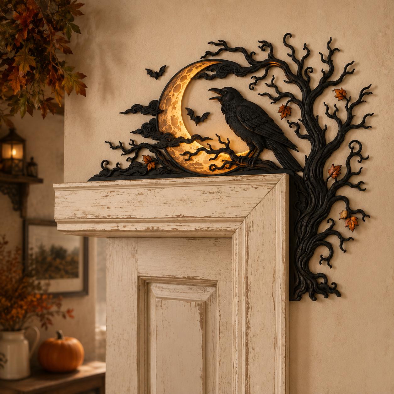 Raven Moon Halloween Corner Decor-HandPrint