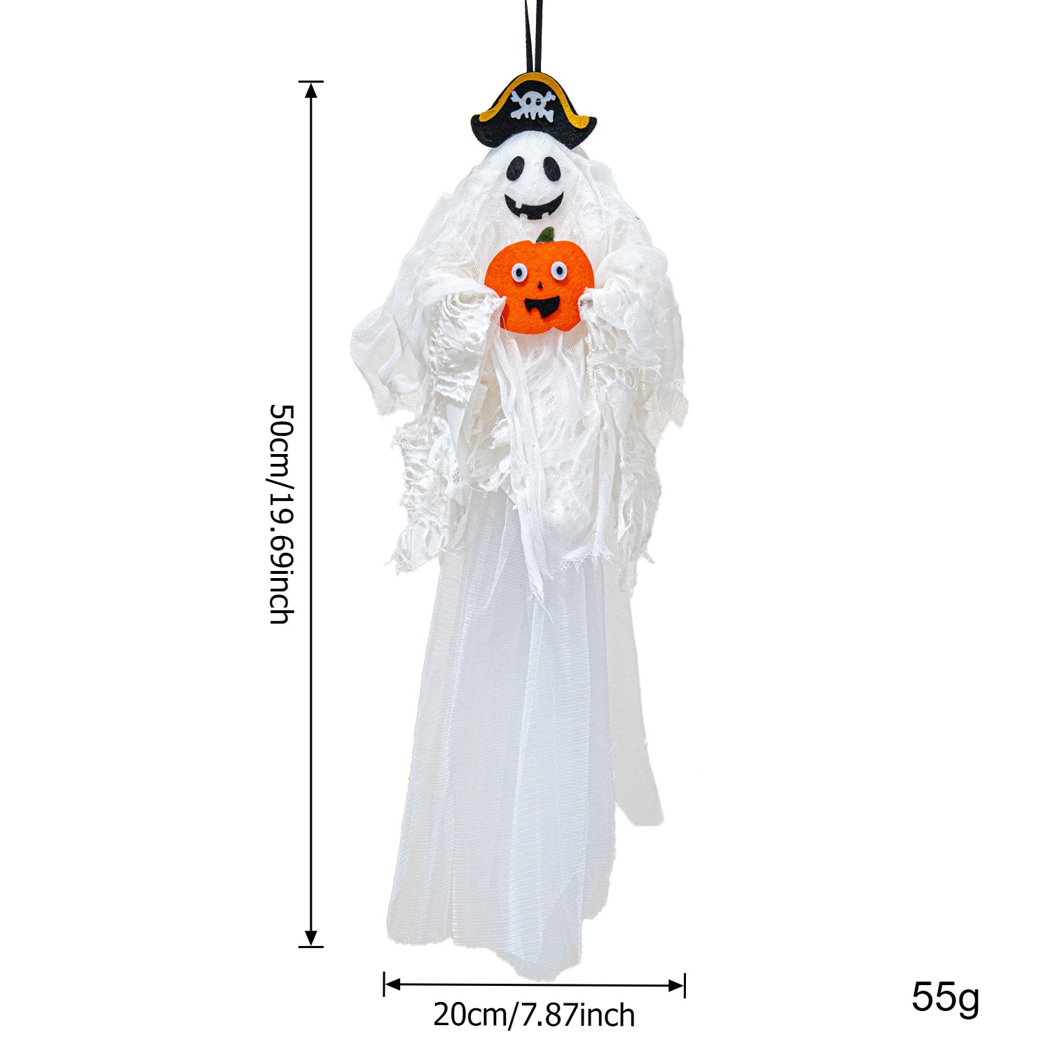 Spooky Halloween ghost witch pirate hanging decoration-HandPrint