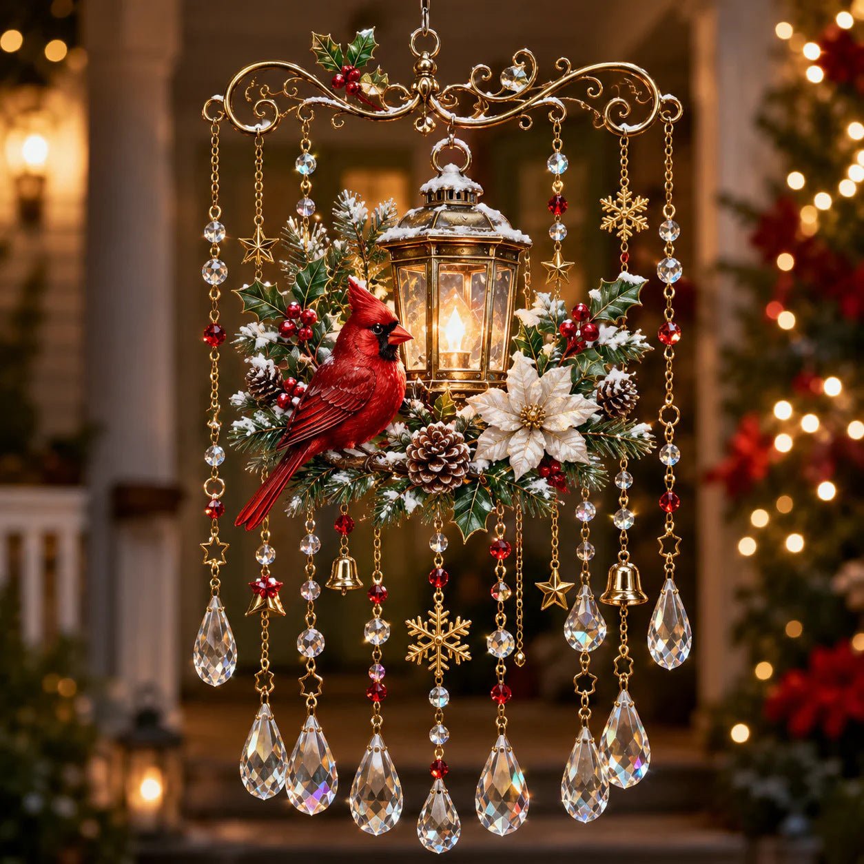 🎄🎐Handmade Christmas Stained Glass Window Hanging-HandPrint
