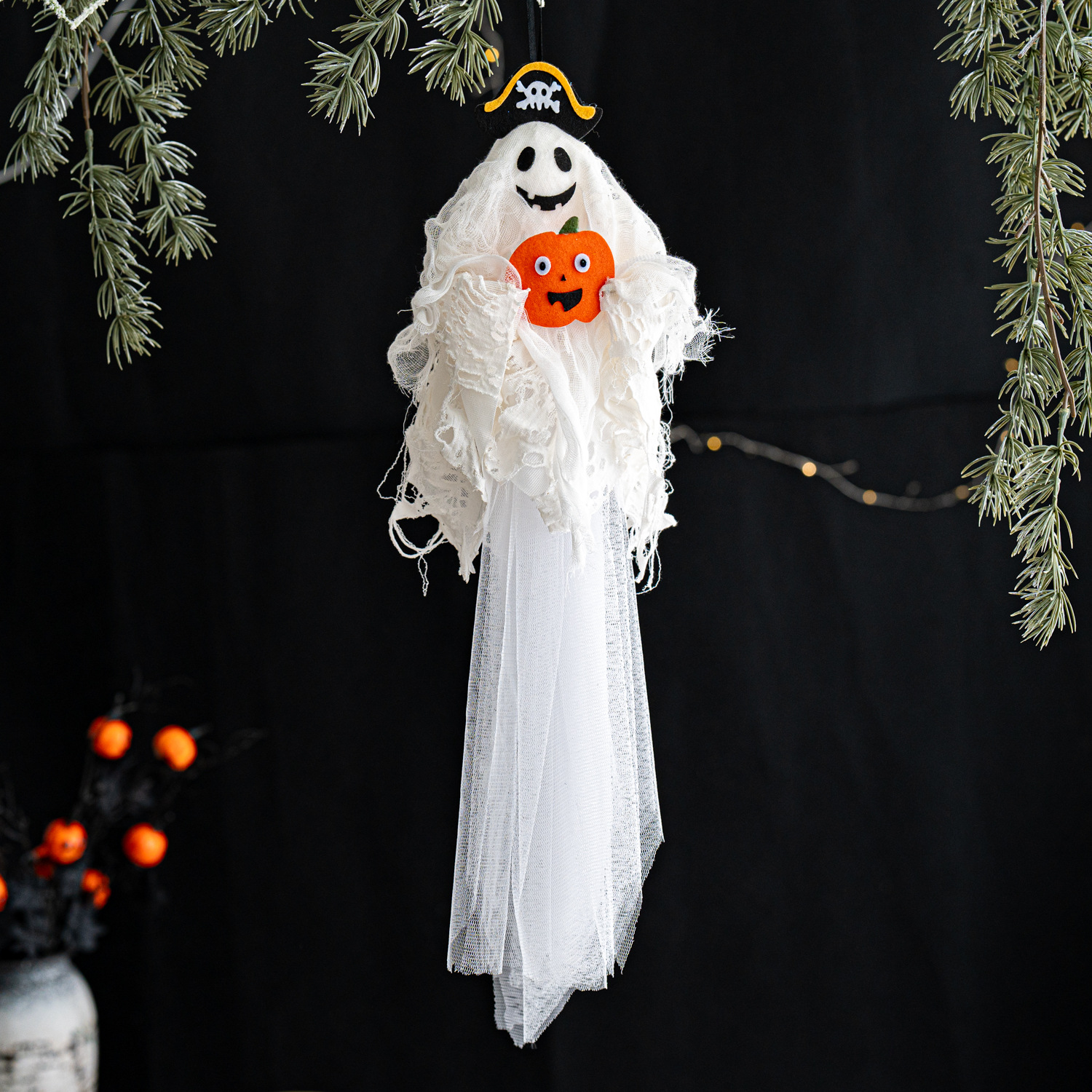 Spooky Halloween ghost witch pirate hanging decoration-HandPrint