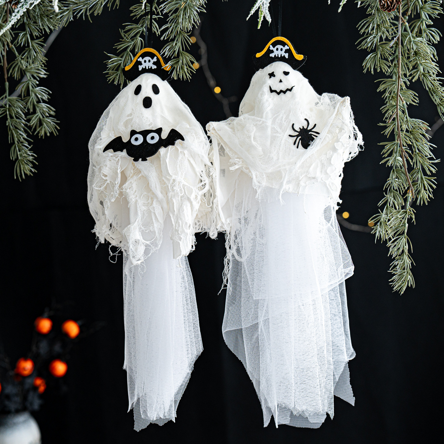 Spooky Halloween ghost witch pirate hanging decoration-HandPrint