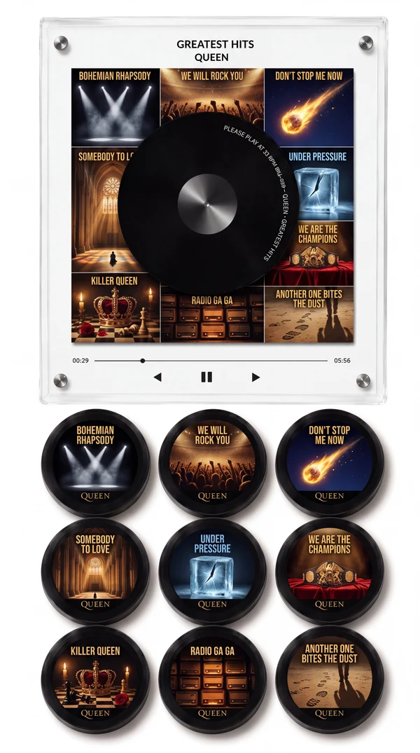 🎸 Rock Vinyl Frame – Legendary Music, On Display-HandPrint