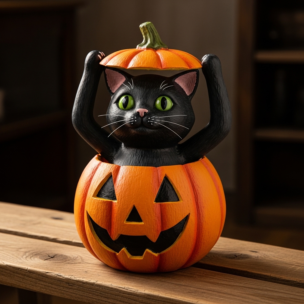Halloween pumpkin decorations-HandPrint