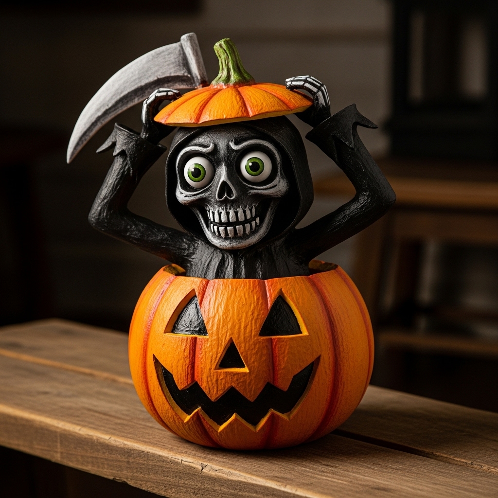 Halloween pumpkin decorations-HandPrint
