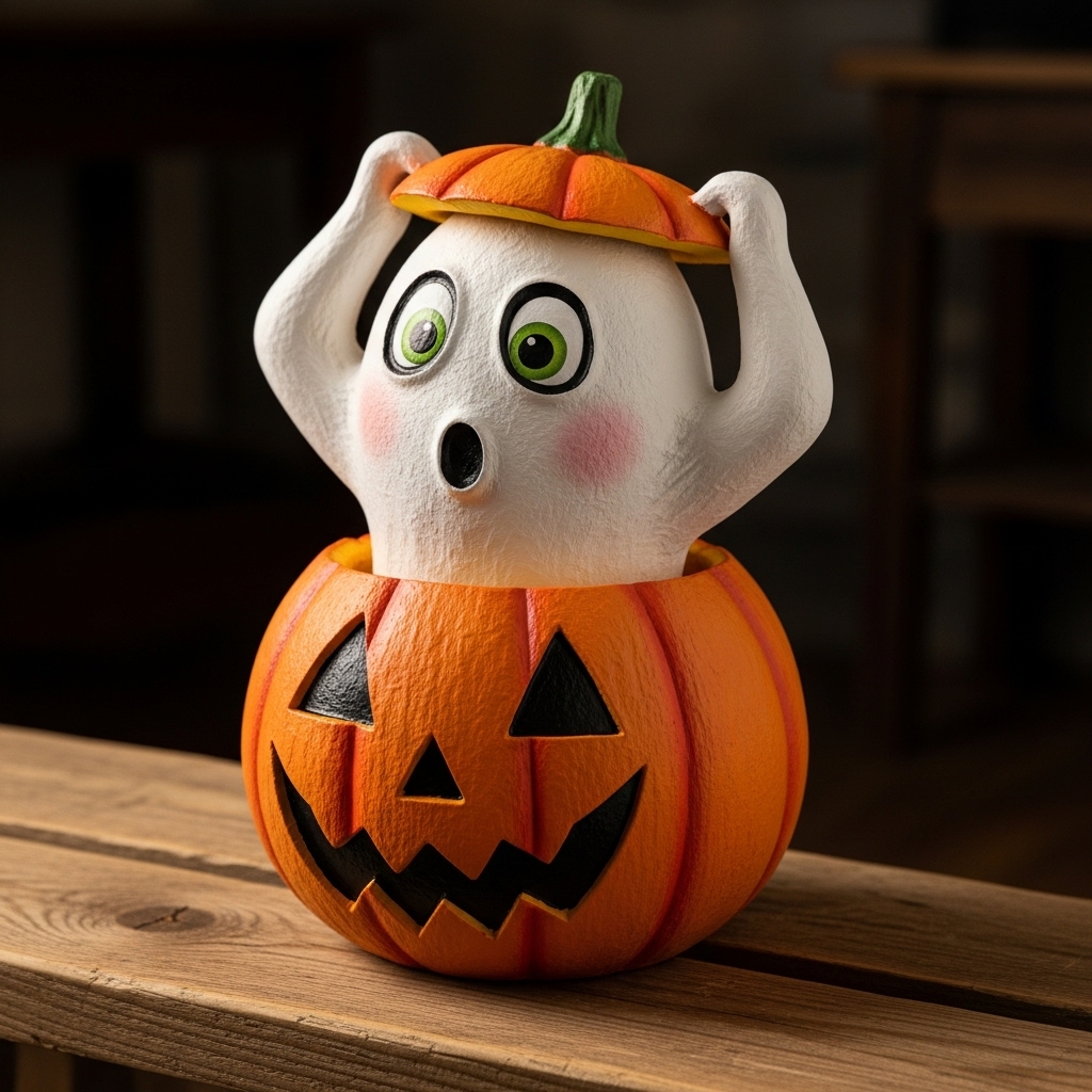 Halloween pumpkin decorations-HandPrint