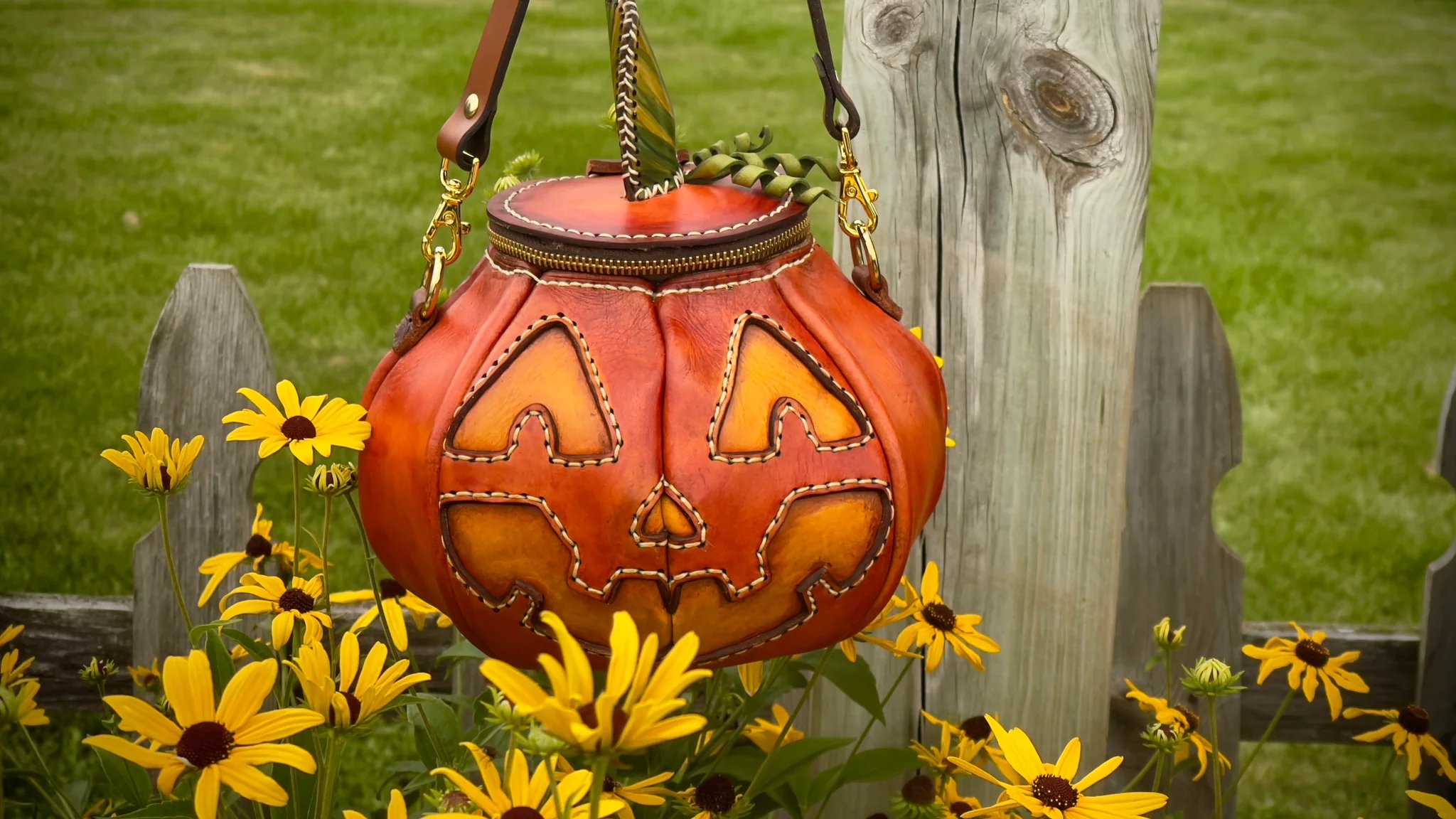 🔥Last Day 49% OFF - The Great Purely handmade leather Pumpkin Bag(✨Same as in the video)-HandPrint