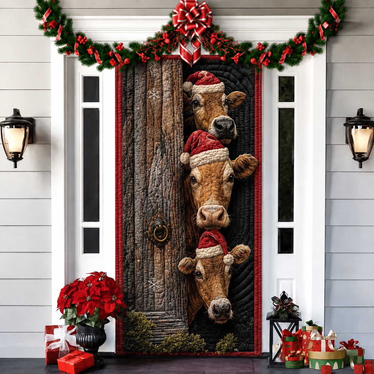 Last day 50% OFF🌟2026 3D Christmas front door decoration-HandPrint