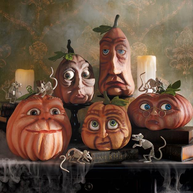 Expressive Pumpkin Garden Decoration Indoor Decorations-HandPrint