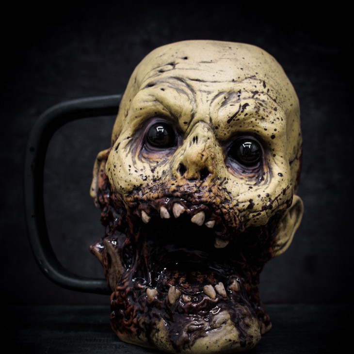 Ghost Gothic Skull Mug-HandPrint