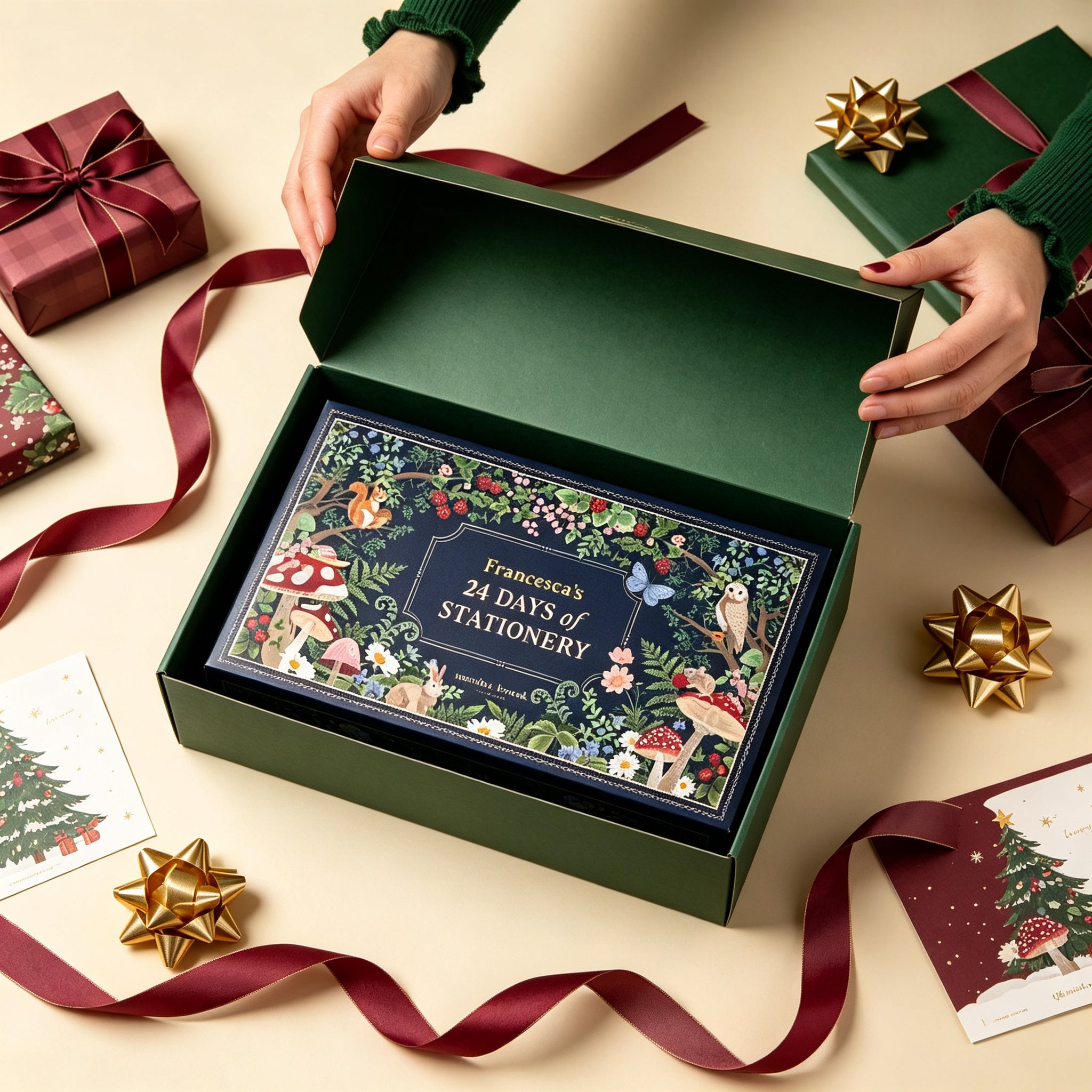 Advent Calendar 2026 Stationery Christmas Gift Set-HandPrint