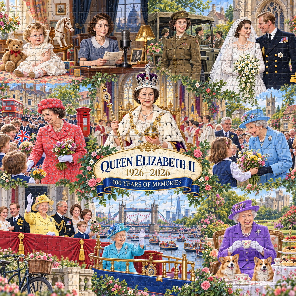 Britain Through the Years:  1926-2026 – A Century of Memories: 1000 Pieces of a Puzzle-HandPrint