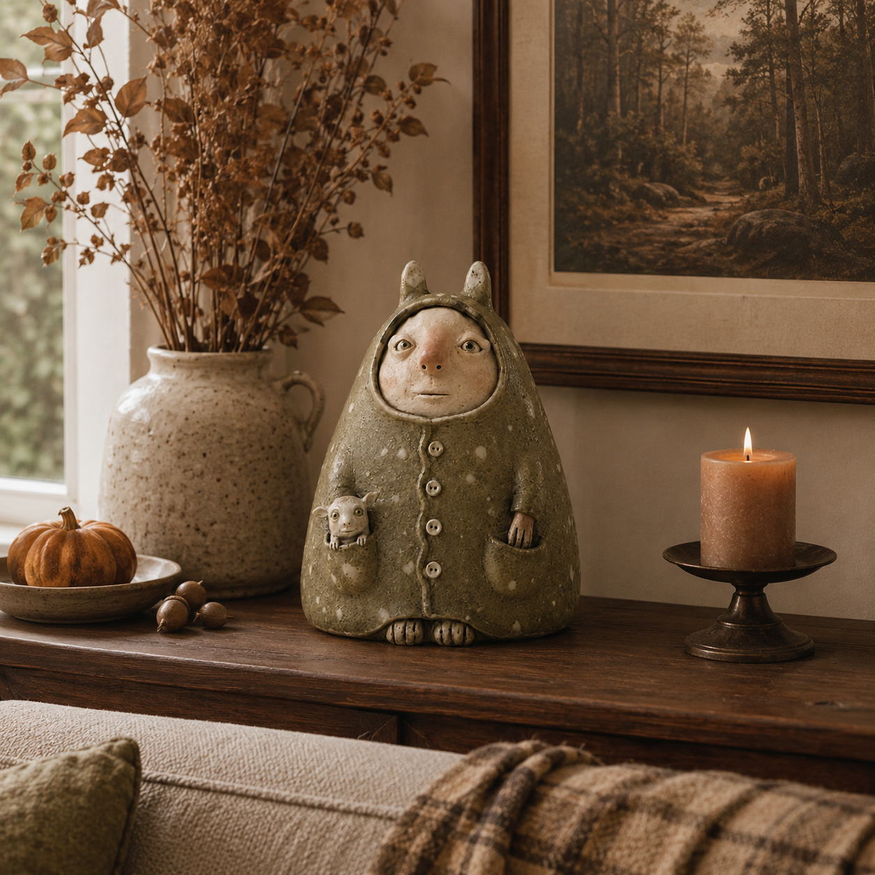 Whimsical Woodland Guardian Figurine-HandPrint