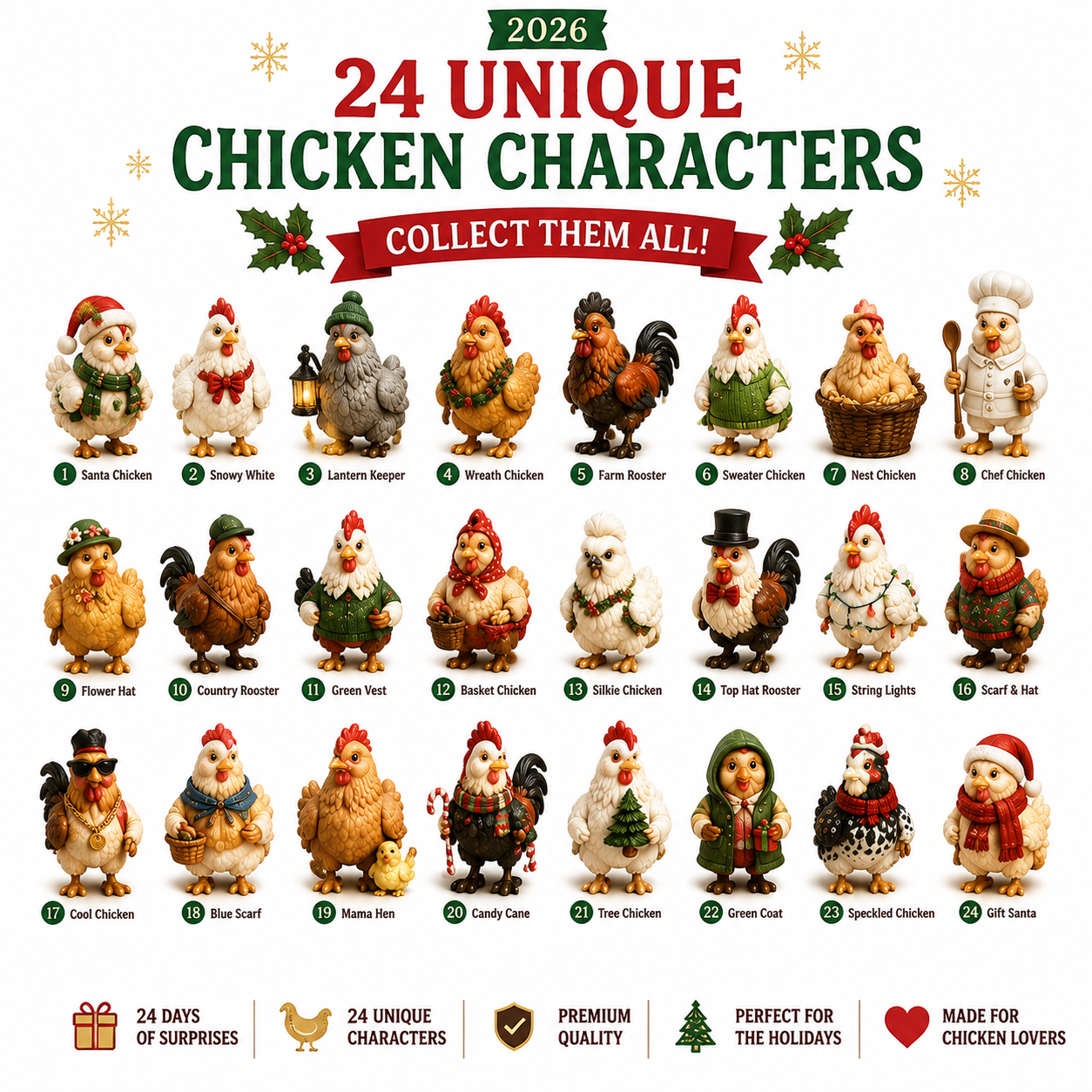 🐔 24 Days of Christmas Chicken Magic Starts Here 🎄-HandPrint