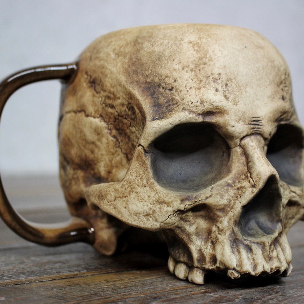 Ghost Gothic Skull Mug-HandPrint