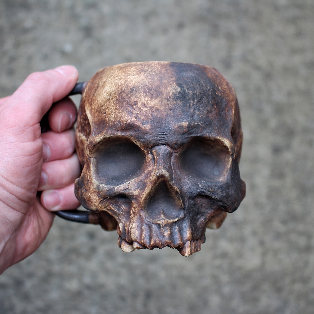 Ghost Gothic Skull Mug-HandPrint