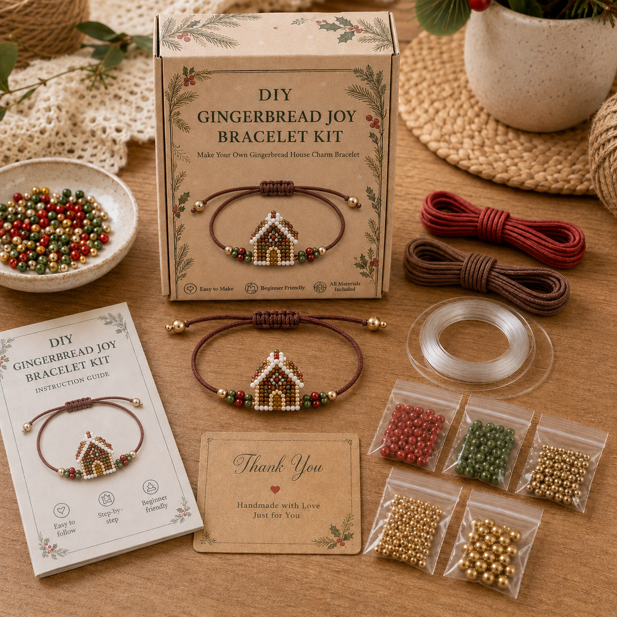 DIY Christmas Beaded Bracelet Collection™ – Handmade Holiday Bracelet Kits-HandPrint