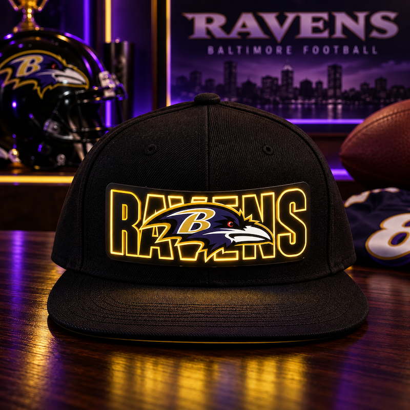 Football Fan LED Light-Up Snapback Cap-HandPrint