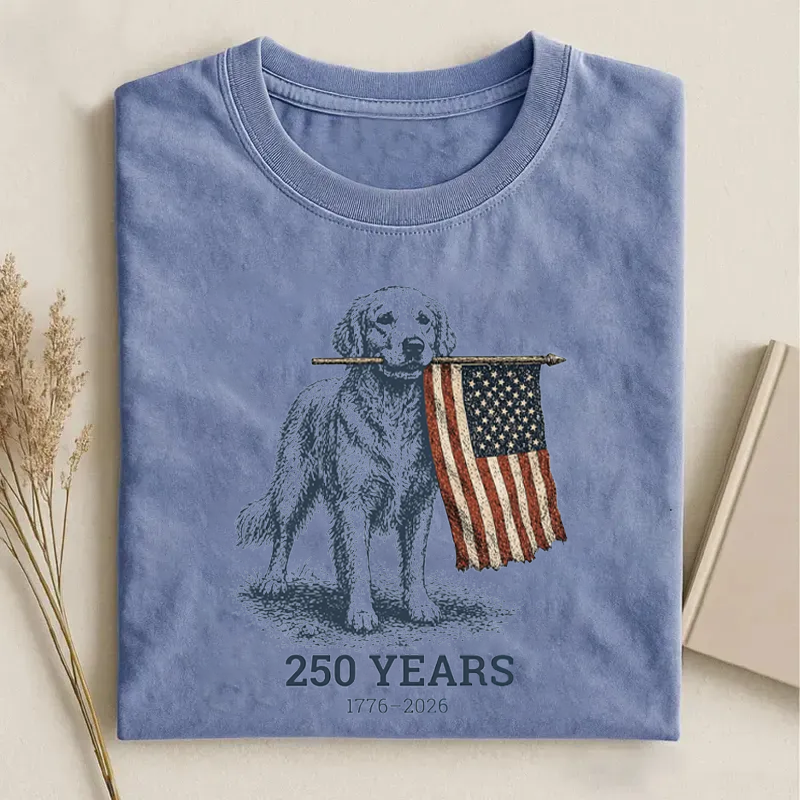 Golden Retriever Patriotic T-shirt-NaturexCraft