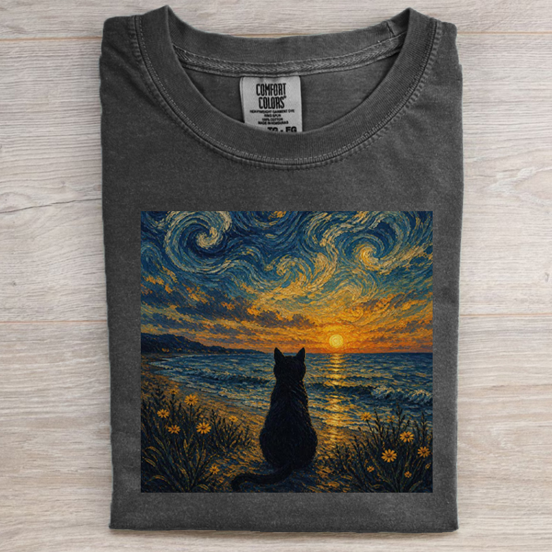 Van Gogh Inspired Graphic T-shirt-NaturexCraft