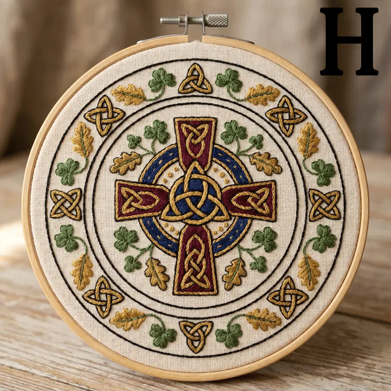 🔥49% Off Last Day - BUY 3 GET 1 FREE🌿Art Nouveau Celtic Knot Embroidery Kit (📦Buy 3 Free Shipping)-HandPrint