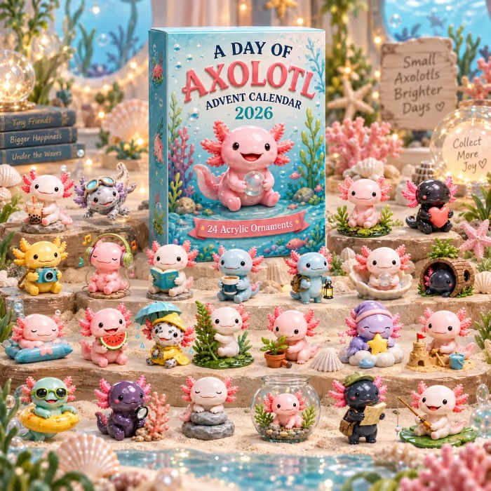 🎄CHRISTMAS KICKOFF 50% OFF - A Day Of Axolotl Advent Calendar 2026-HandPrint