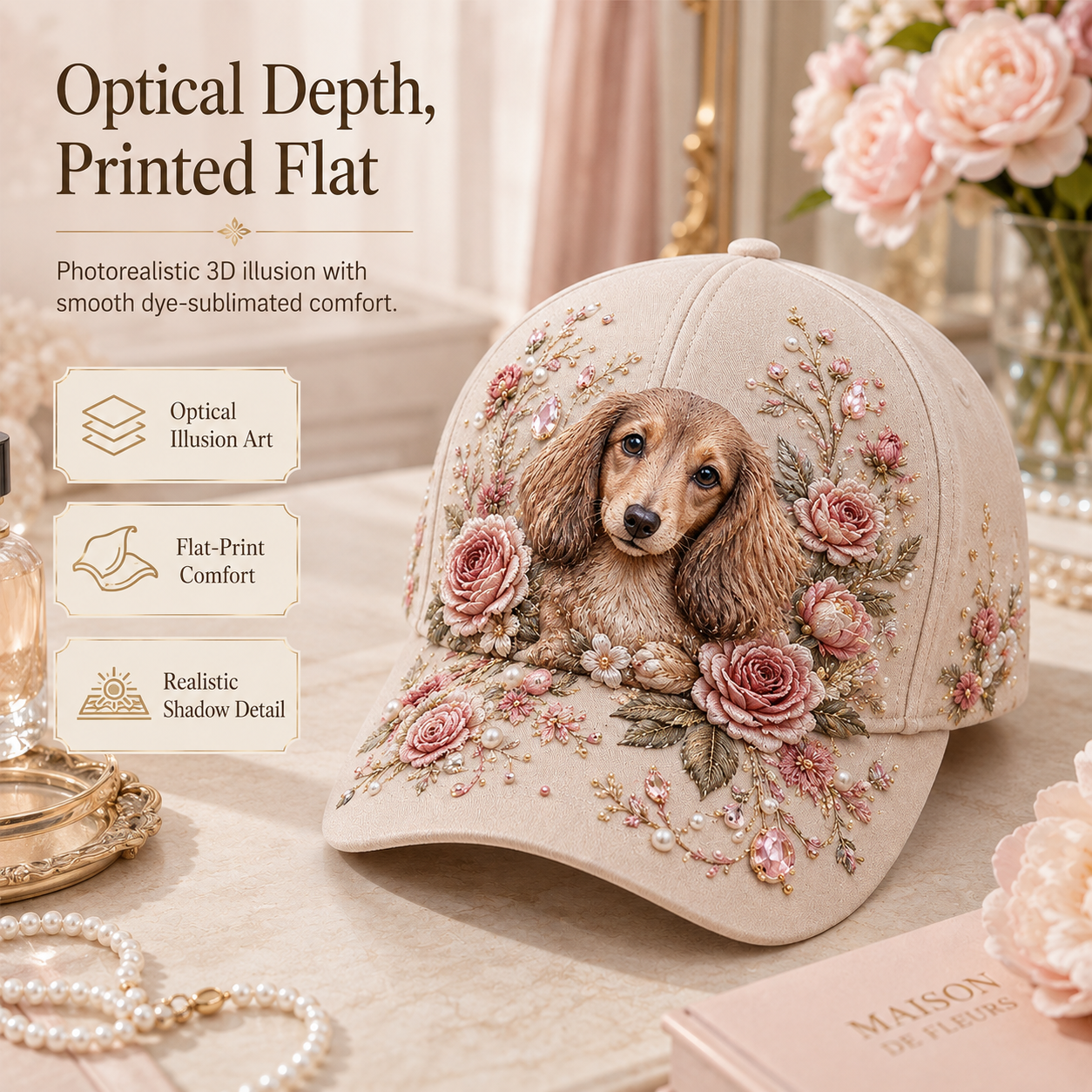 🔥 Last Day 50% OFF 🔥WildMuse™ Floral Animal Embroidered Cap-HandPrint