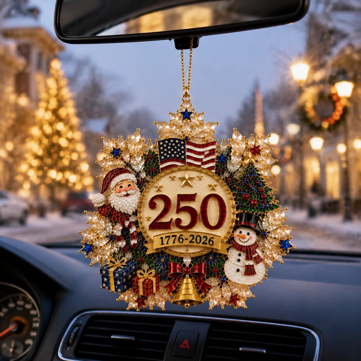 🔥LAST DAY 75% OFF!!🔥 America 250 Crystal Snowflake Heritage Ornament™-HandPrint