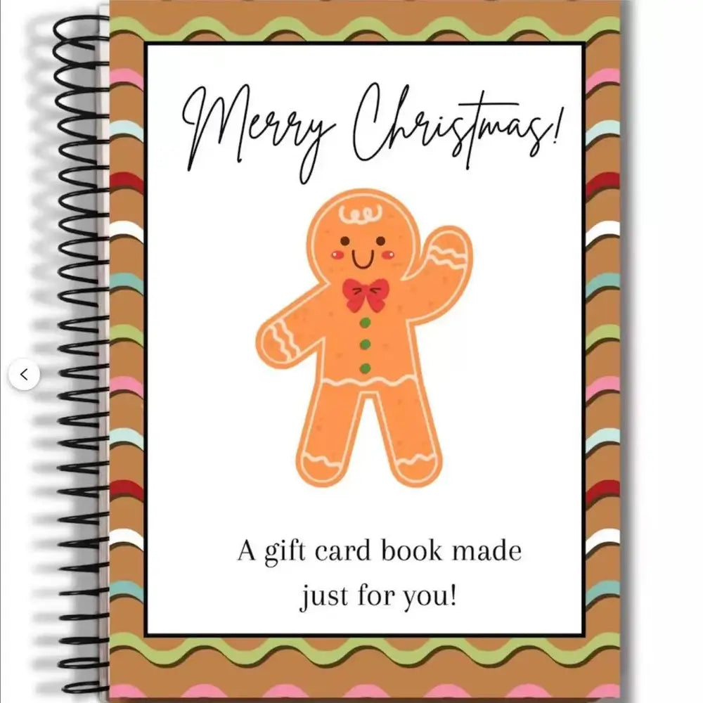 Christmas Gift Card Book – DIY Spiral-Bound Christmas Gift Card Holder Book-HandPrint