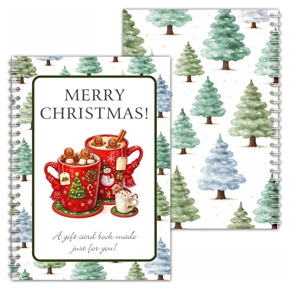 Christmas Gift Card Book – DIY Spiral-Bound Christmas Gift Card Holder Book-HandPrint