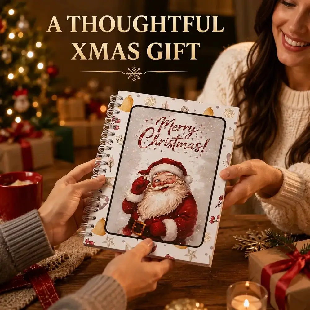 Christmas Gift Card Book – DIY Spiral-Bound Christmas Gift Card Holder Book-HandPrint
