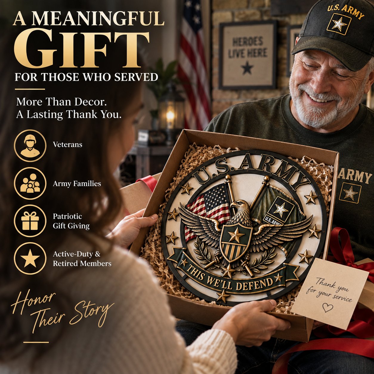 U.S. Army Tribute Wall Decor-HandPrint