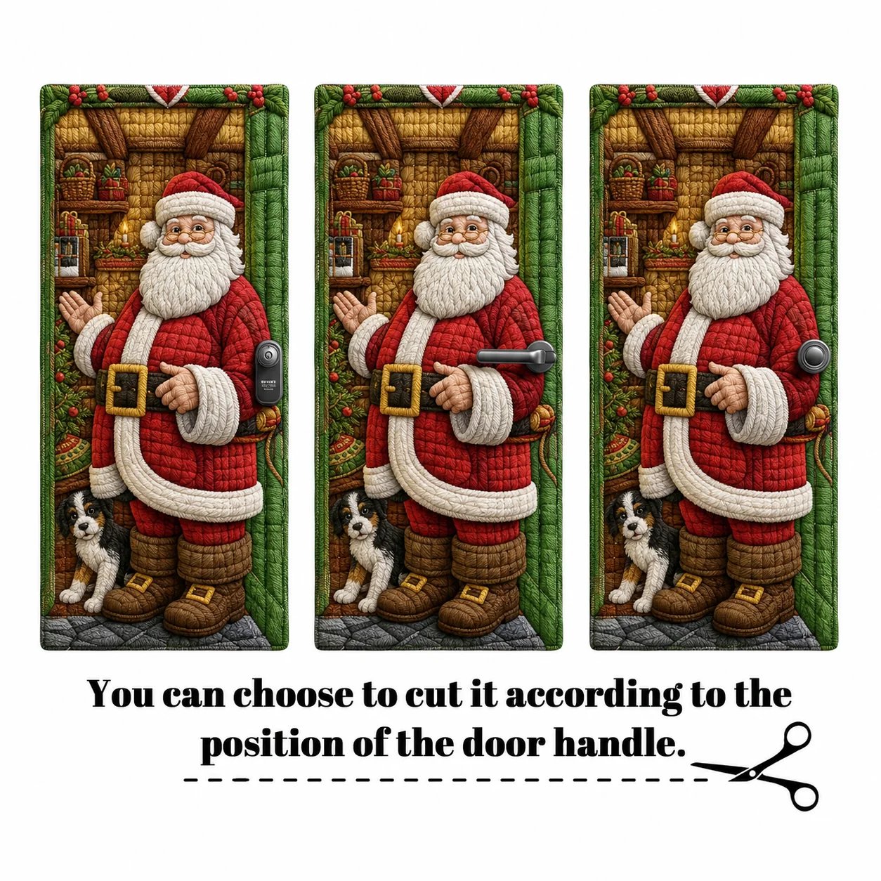 Last day 70% OFF🌟2026 3D Christmas front door decoration-HandPrint