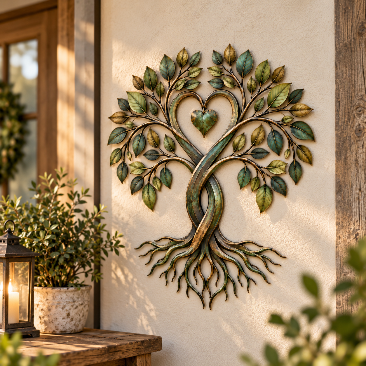 Tree of Life Heart Metal Wall Decor-HandPrint